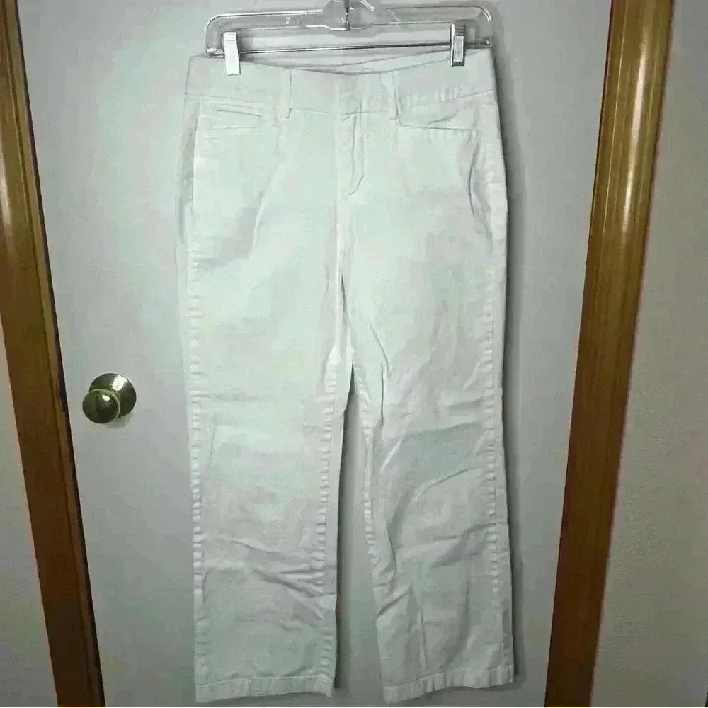 JM Collection Chino Pants Women 6P White Straight Leg‎ Casual Career Work